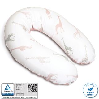 DOOMOO Buddy gro&szlig;es Stillkissen mit TOXPROOF-F&uuml;llung Giraffe rosa