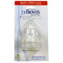 2er-Pack Dr Browns Silikon-Sauger f&uuml;r Weithalsflaschen Gr&ouml;&szlig;e 1: ab 0 Monate