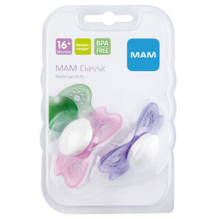 MAM Classic Silikon Schnuller 2er-Pack 16+ Monate