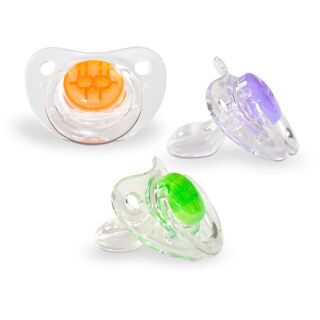 BornFree Medizinischer Silikon-Beruhigungssauger transparent mit Ring