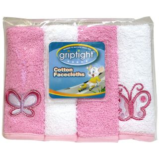 griptight Waschlappen rosa